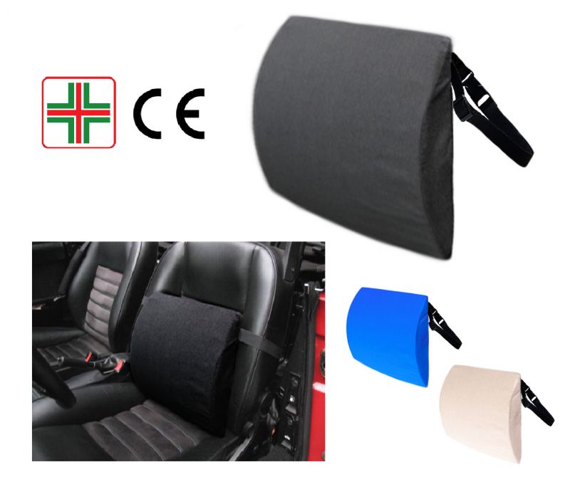 SUPPORTO LOMBARE Cuscino ergonomico sagomato per sedile auto, per una  corretta postura della schiena durante la guida - Colore NERO JEANS
